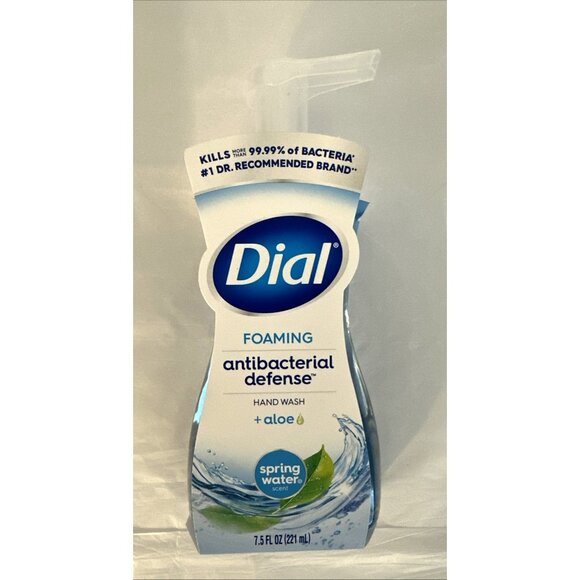 6 Pack Dial Foaming Antibacterial Hand Wash Aloe Spring Water Scent 7.5 fl oz - Picture 1 of 7